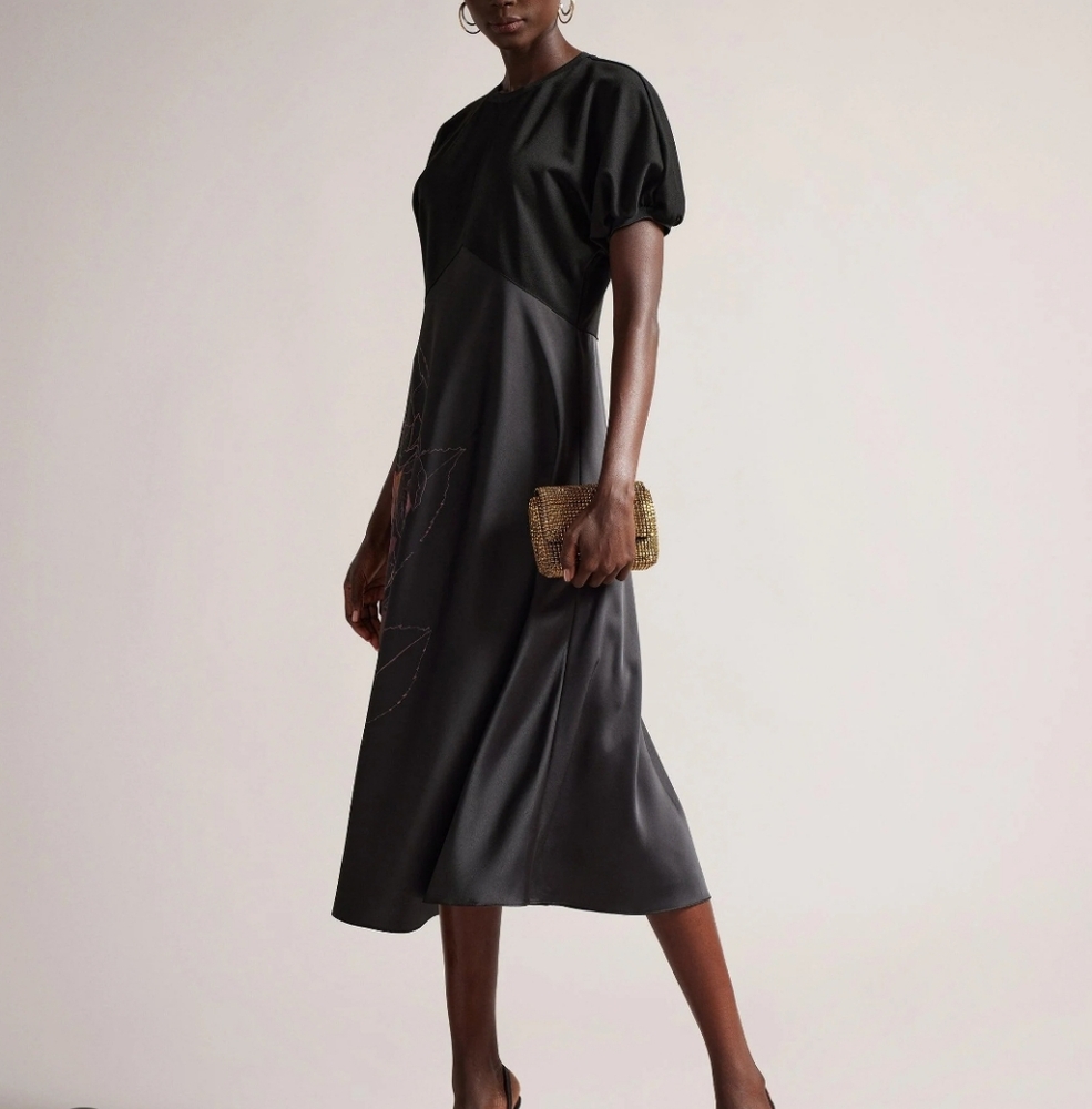 Ted Baker London Elegant Black Midi Dress